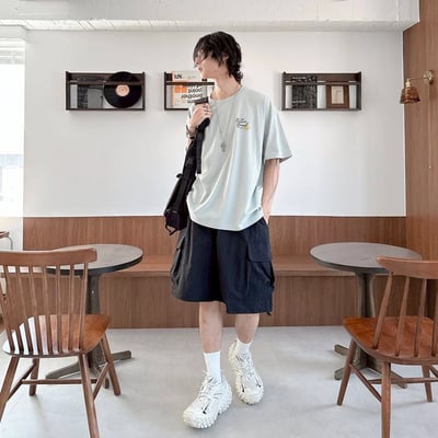 【現貨】笑臉奶油吐司印花短T10