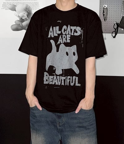 【現貨】QQ趣味小貓短T1