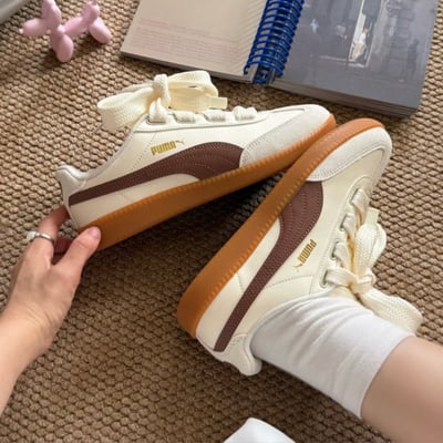 【新款!國外限定】Puma 9-T Suede 白棕 米咖 復古德訓鞋 ｜407608-011