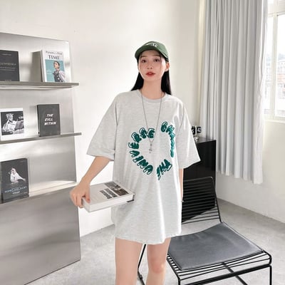 【現貨】圓環英字毛巾繡短T9