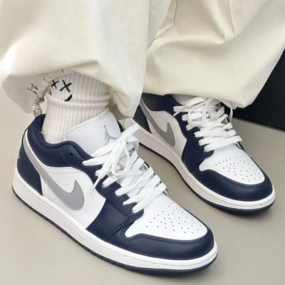 【藍調之光】Air Jordan 1 Low 藍灰勾｜553558-1412