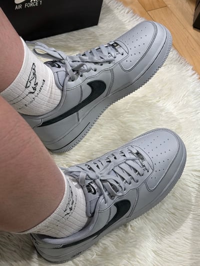 【全新爆款預購】NIKE AIR FORCE 1 狼煙灰 反車線 男款｜HQ2037-0044