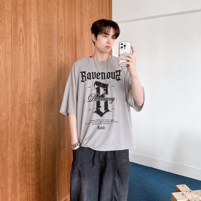 【現貨】Bauenous哥德字印花寬版短T9