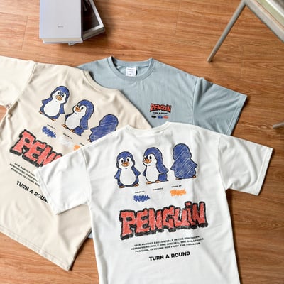 【現貨】PENGuiN塗鴉企鵝印花短T16