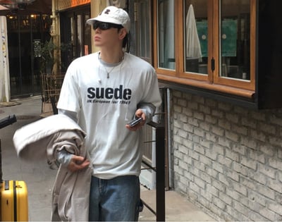 【現貨】SUEDE1994做舊印花短T5