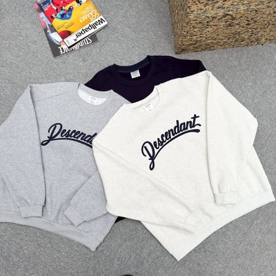 【現貨】Descendat草寫貼布繡大學T10