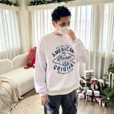 【現貨】AMERICAN 刷毛大學T2