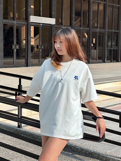 【現貨】刺繡對焦框花朵印花短T12