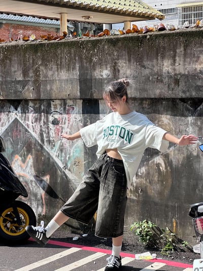 【現貨】直刷紋七分褲6