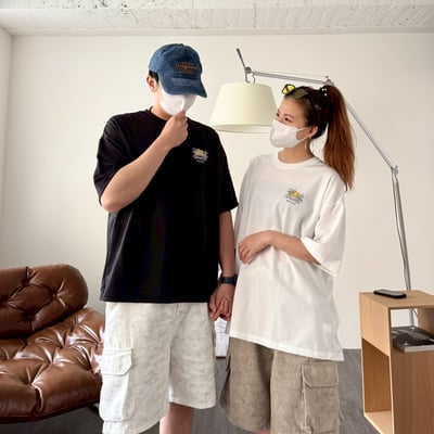 【現貨】夕陽海灘印花短T2