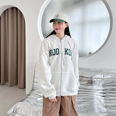 【現貨】BROOKLYN 英字刺繡連帽外套6