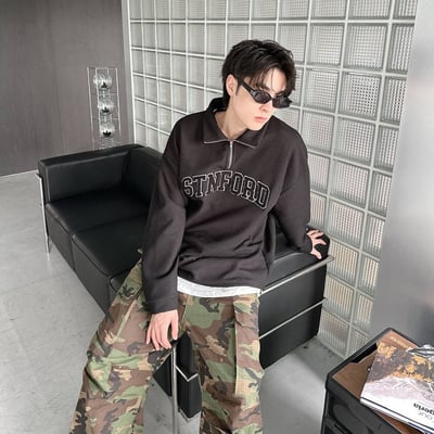 【現貨】STNFORD 毛巾繡小高領衛衣2