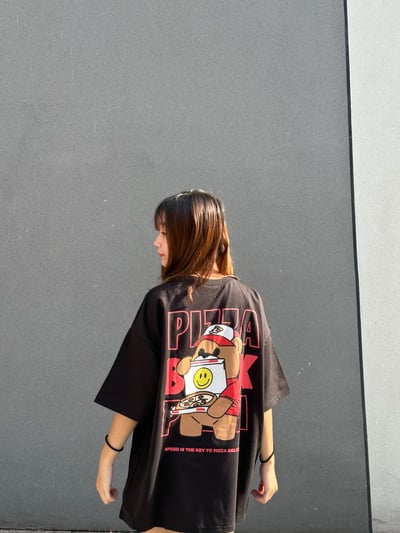 【現貨】PIZZA小熊外送員印花短T9