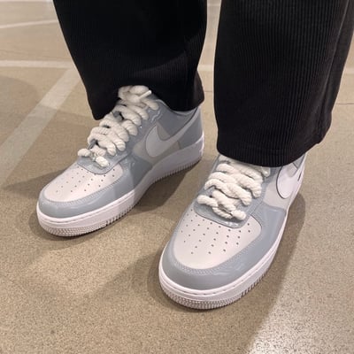 【現貨】Nike Air Force 1 07 LV8 AF1 漆皮冷灰 麻繩鞋帶｜HV9405-0011