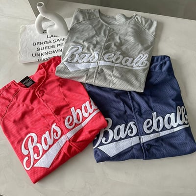 【層次穿搭現貨】網眼開扣棒球衫10