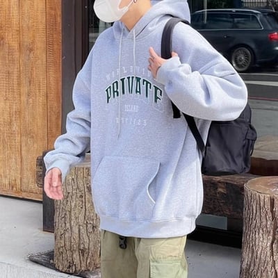 【現貨】貼布繡爬線重磅寬版帽T7