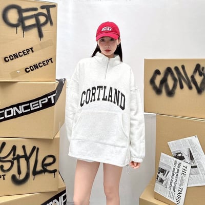 【現貨】CORTLAND貼布繡拉鍊立領衛衣7