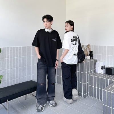 【現貨】music ghost音樂幽靈印花短T5