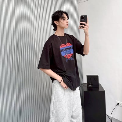 【現貨】愛心列車印花短T8