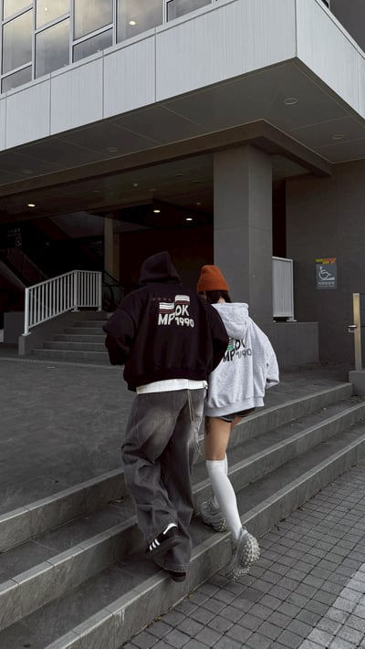 【現貨】街頭MPOK1990刷毛短寬連帽外套1