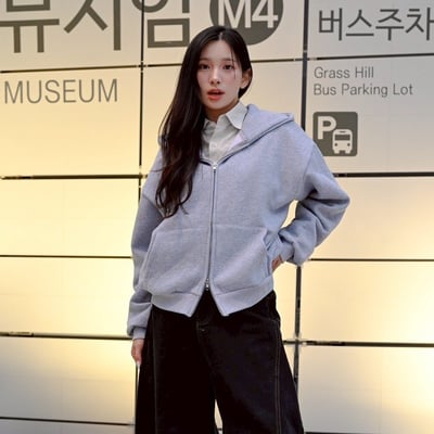 【現貨】 雙鍊寬短連帽外套5