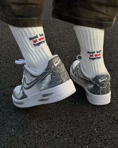 【訂製款】Nike Air Force 1 光翼灰痕7