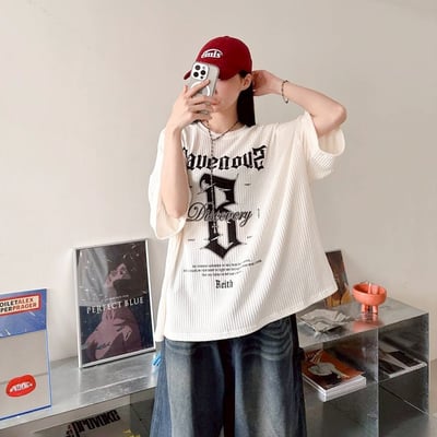 【現貨】Bauenous哥德字印花寬版短T6