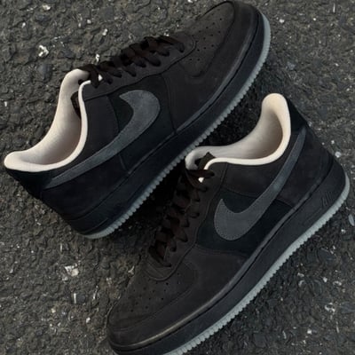 【限定!新款】現貨NIKE AIR FORCE 1 冰晶黑灰麂皮 男款｜IQ9791-0014