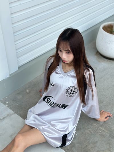 【超吸睛單品】滑面寬鬆Y2K個性球衣短T15