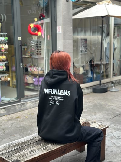 【現貨】簡約背後英文字刷毛帽T7