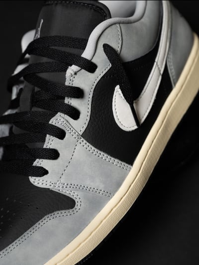 【爆款|現貨!】AIR JORDAN 1 LOW AJ1 深煙灰 灰黑 休閒鞋 男鞋｜HQ2010-0126