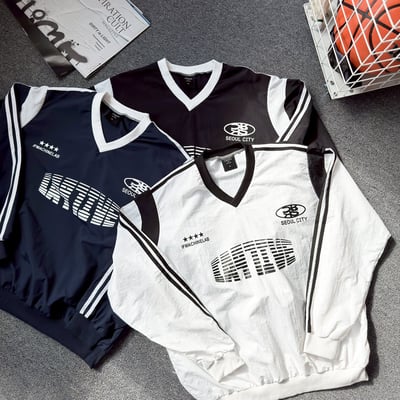 【現貨】美式條紋字V領風衣8