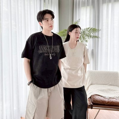 【現貨】INSSTUDIOS玫瑰纏繞立體刺繡短T1