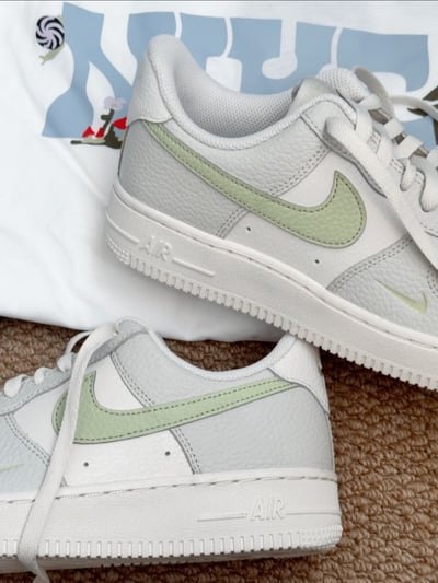 【爆款】Nike Air Force 1 煙霧青提 抹茶灰綠 女款｜IB3881-0017