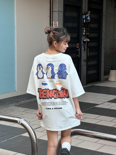 【現貨】PENGuiN塗鴉企鵝印花短T1