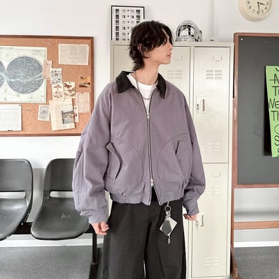 【現貨】斜紋布廓形鋪棉外套7