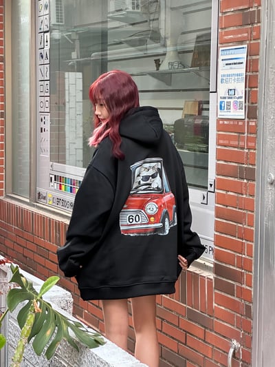 【現貨速發】酷貓開車牛奶絨帽T1