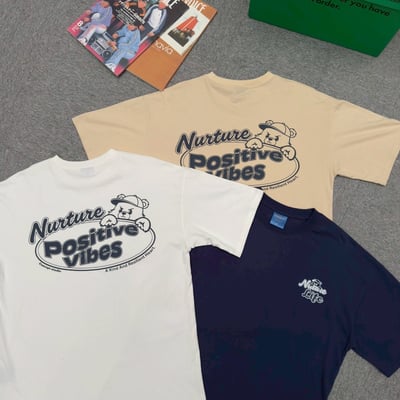 【現貨】Positive潮流帽子熊印花短T14