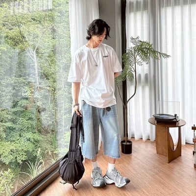 【現貨】火焰字體厚版膠印短T9