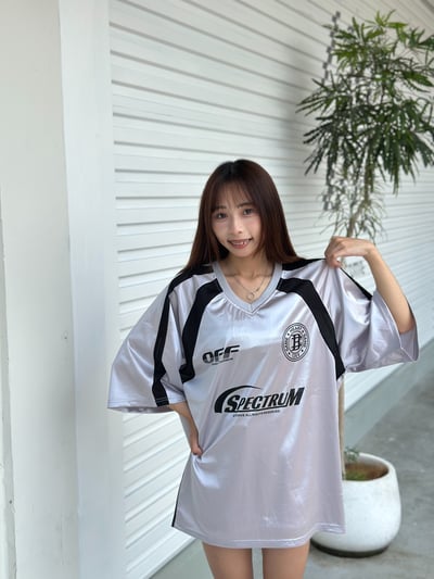 【超吸睛單品】滑面寬鬆Y2K個性球衣短T18