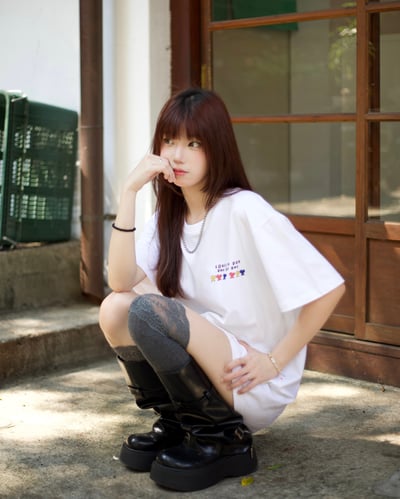 【現貨速發】甜度爆擊三色手繪愛心短T3