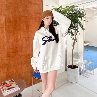 【現貨】stand立體貼布帽T3