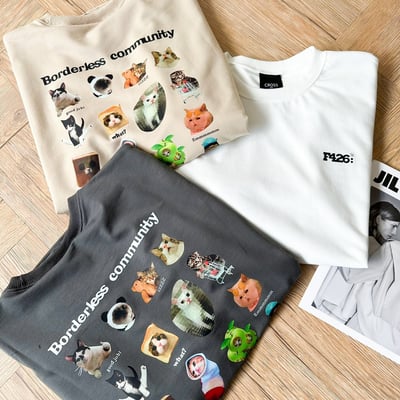 【現貨】貓咪滿版貼圖短T11