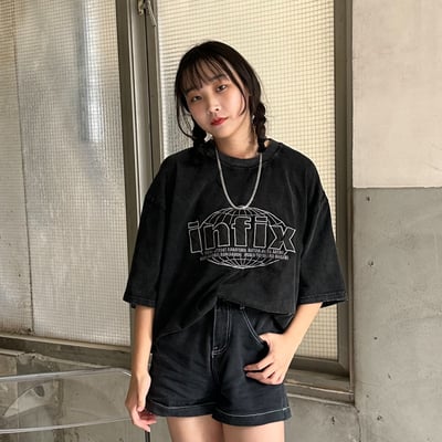 【現貨】INFIX貼布電繡水洗短T3