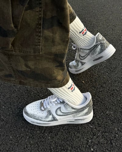 【訂製款】Nike Air Force 1 光翼灰痕5