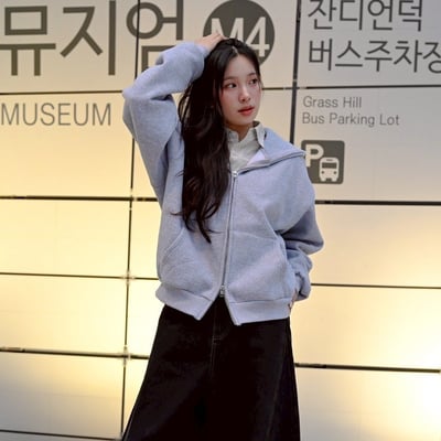 【現貨】 雙鍊寬短連帽外套6