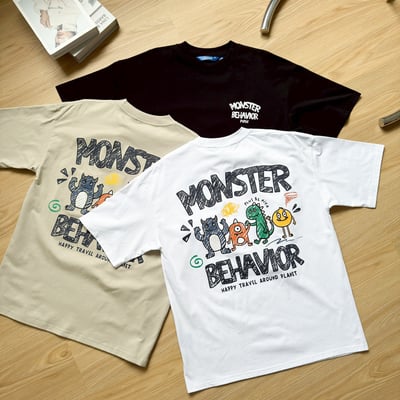 【SORONA® 涼感現貨】MONSTER BEHAVIOR 怪獸插畫印花短T11