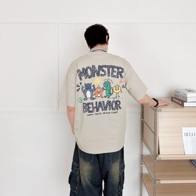 【SORONA® 涼感現貨】MONSTER BEHAVIOR 怪獸插畫印花短T9