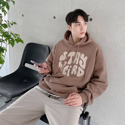 【現貨】毛巾繡STAY WEIRD帽T9