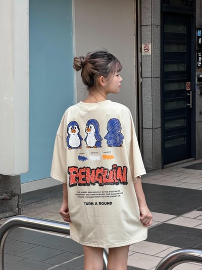 【現貨】PENGuiN塗鴉企鵝印花短T9